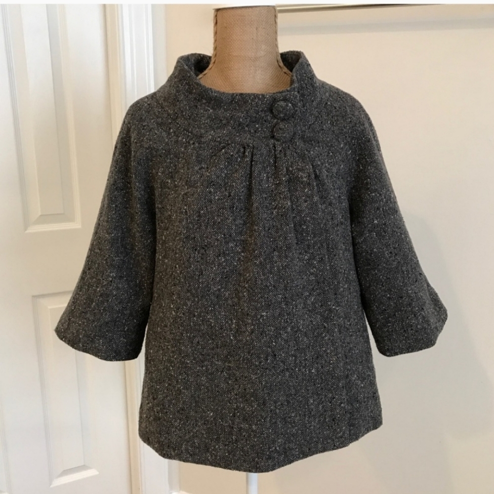 Old Navy cropped tweed swing coat jacket